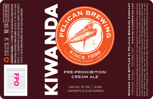 Pelican Brewing Company Kiwanda Cream Ale May 2016