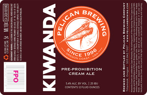 Pelican Brewing Company Kiwanda Cream Ale