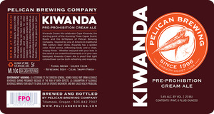 Pelican Brewing Company Kiwanda Cream Ale May 2016