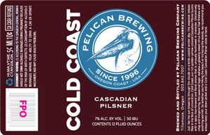 Pelican Brewing Company Cold Coast Cascadian Pilsner May 2016