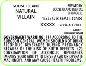 Goose Island Natural Villain May 2016