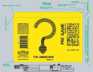 The Unknown Brewing Company Pregame