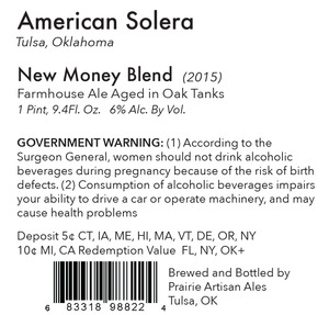 Prairie Artisan Ales New Money Blend