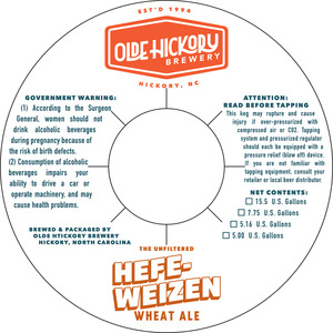 Olde Hickory Brewery Hefe-weizen May 2016