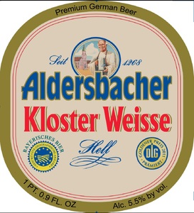 Aldersbacher Kloster Weisse Hell May 2016