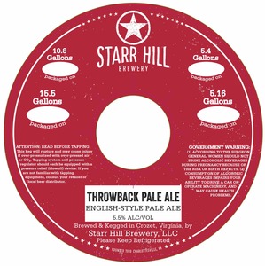 Starr Hill Throwback Pale Ale May 2016