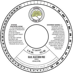 Perennial Artisan Ales Ollie, Ollie Oxen Free May 2016