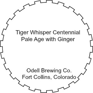 Odell Brewing Company Tiger Whisper Ale With Ginger May 2016