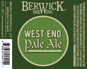 West End Pale Ale May 2016