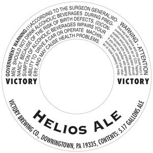 Victory Helios Ale May 2016