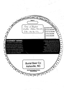 Burial Beer Co. LLC Gang Of Blades Double India Pale Ale