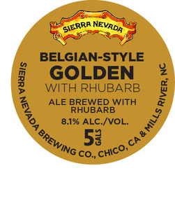 Sierra Nevada Belgian Style Golden With Rhubarb May 2016