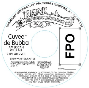 Cuvee De Bubba May 2016