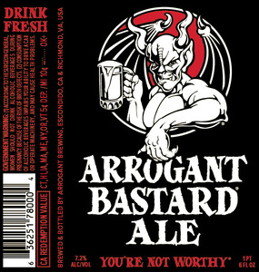 Arrogant Bastard Ale May 2016