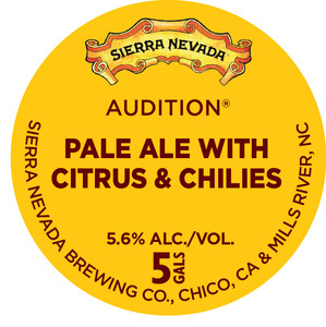 Sierra Nevada Audition Pale Ale With Citrus & Chilies June 2016