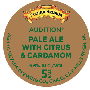 Sierra Nevada Audition Pale Ale With Citrus & Cardamom