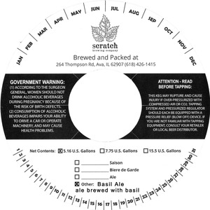 Scratch Brewing Company Basil Ale