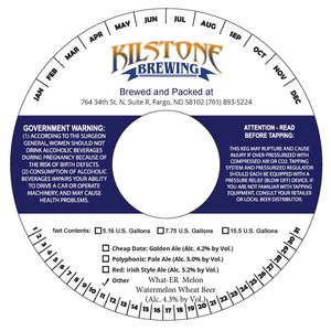 Kilstone Brewing What-er Melon Fruit Wheat Beer June 2016
