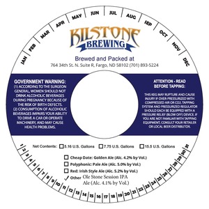 Kilstone Brewing Ole Stone Session IPA Ale May 2016