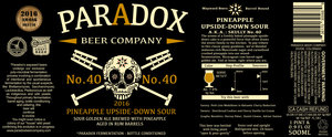 Paradox Beer Company Pineapple Upside-down Sour