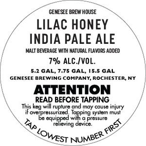 Genesee Brew House Lilac Honey India Pale Ale