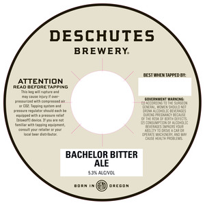 Deschutes Brewery Bachelor Bitter May 2016