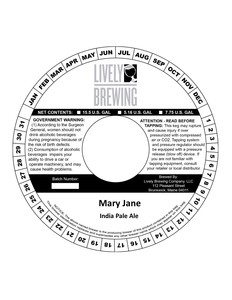 Lively Brewing Mary Jane IPA