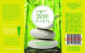 Ten Ninety Brewing Co Zen May 2016