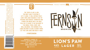 Fernson Brewing Company Lion's Paw May 2016