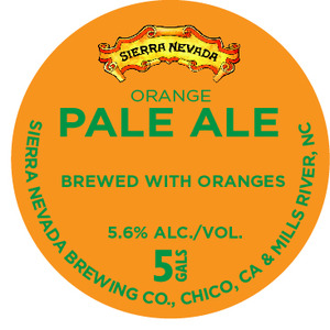 Sierra Nevada Orange Pale Ale June 2016