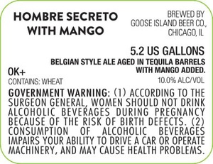 Goose Island Beer Co. Hombre Secreto With Mango