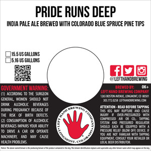 Left Hand Brewing Company Pride Runs Deep