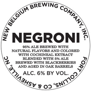 New Belgium Brewing Company, Inc. Negroni June 2016