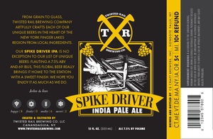 Twisted Rail Brewing Spike Driver June 2016