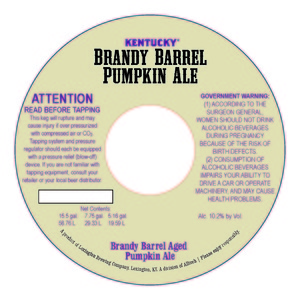 Kentucky Brandy Barrel Pumpkin Ale 