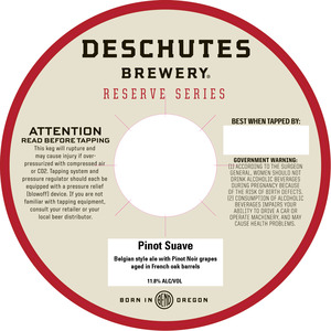 Deschutes Brewery Pinot Suave June 2016