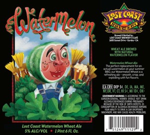 Lost Coast Brewery Lost Coast Watermelon Wheat Ale June 2016