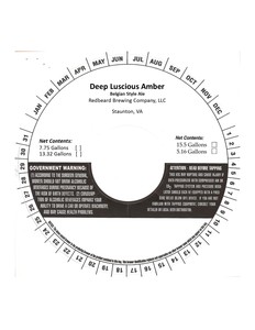 Deep Luscious Amber Belgian Style Ale June 2016