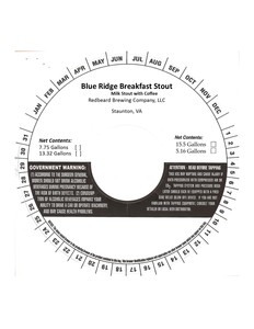 Blue Ridge Breakfast Stout Milk Stout With Coffee June 2016