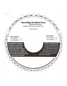 Blue Ridge Breakfast Stout Milk Stout With Coffee