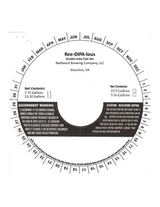 Ree-dipa-lous Double India Pale Ale June 2016