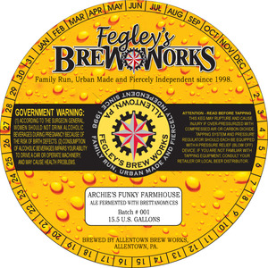 Fegley's Brew Works Archie's Funky Farmhouse June 2016