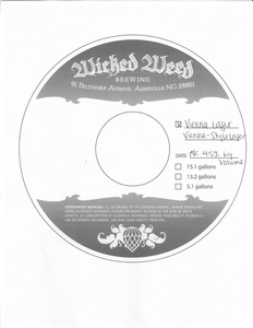 Wicked Weed Brewing Vienna Lager June 2016