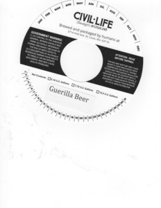 The Civil Life Brewing Co LLC Guerilla Beer