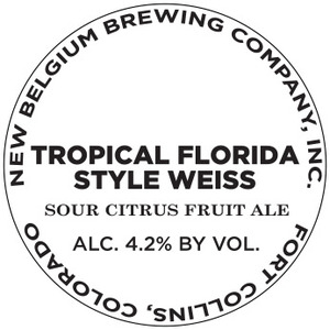 New Belgium Brewing Company, Inc. Tropical Florida Style Weiss
