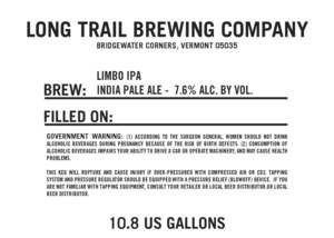 Long Trail Brewing Company Limbo IPA June 2016