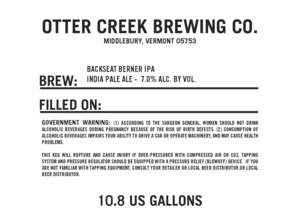 Otter Creek Brewing Co. Backseat Berner IPA June 2016