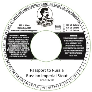 Mark Twain Brewing Company Passport To Russia June 2016
