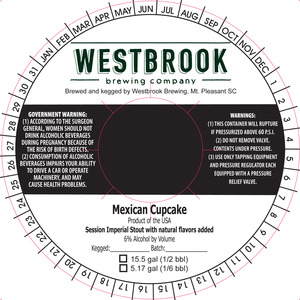 Westbrook Brewing Company Mexican Cupcake June 2016