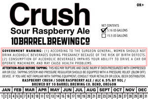 10 Barrel Brewing Co. Raspberry Crush June 2016